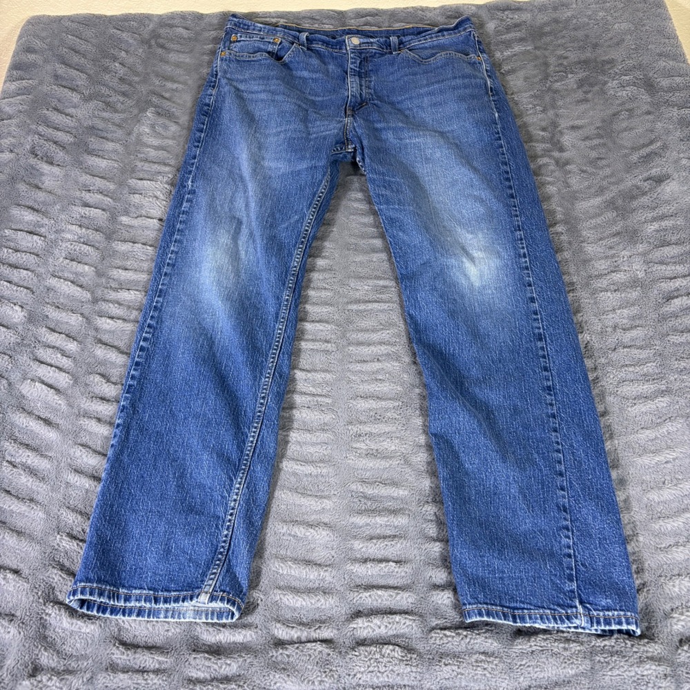 Levis 505 Regular Fit Straight Leg Jeans Mens 38x32 Medium Wash Blue 00505-2668